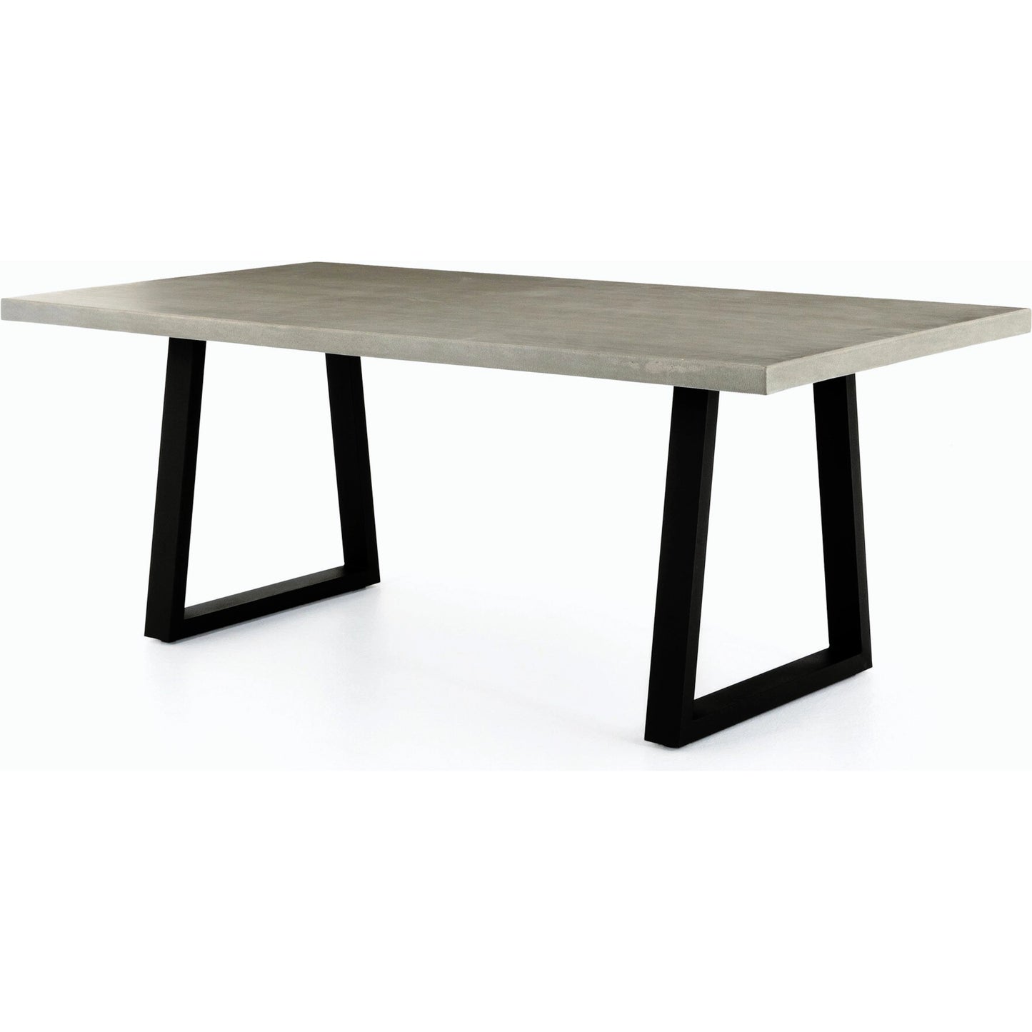 001 S-258305 | Primary Silo | Cyrus Outdoor Dining Table by Four Hands in black, light gray. Made from lavastone composite, iron in a modern style.