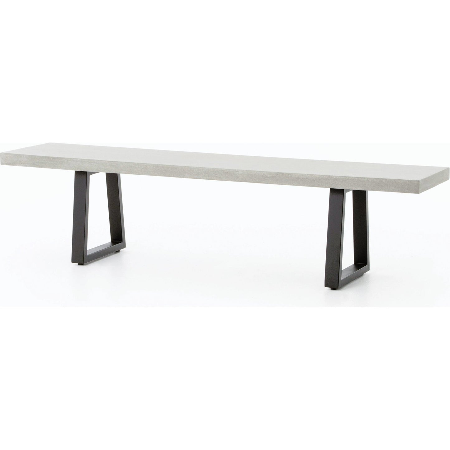 001 SR-368966 | Primary Silo | Cyrus Dining Bench by Four Hands in black and grey. Made from lavastone composite, iron in a modern style.