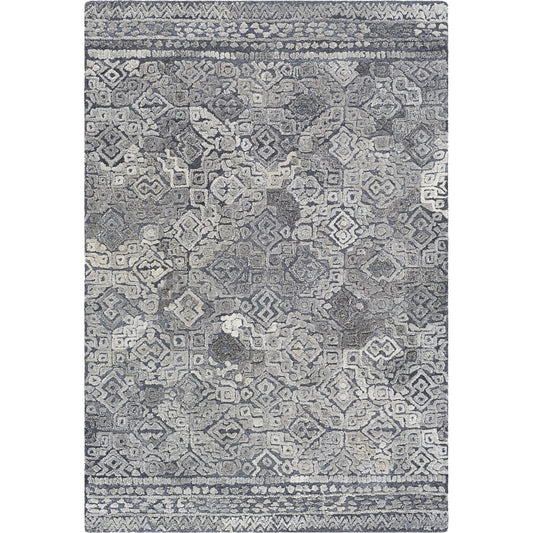 Vancouver Rug - 27328 by Surya in light slate, gray, charcoal. Made from 70% wool, 30% viscose in a unique style.