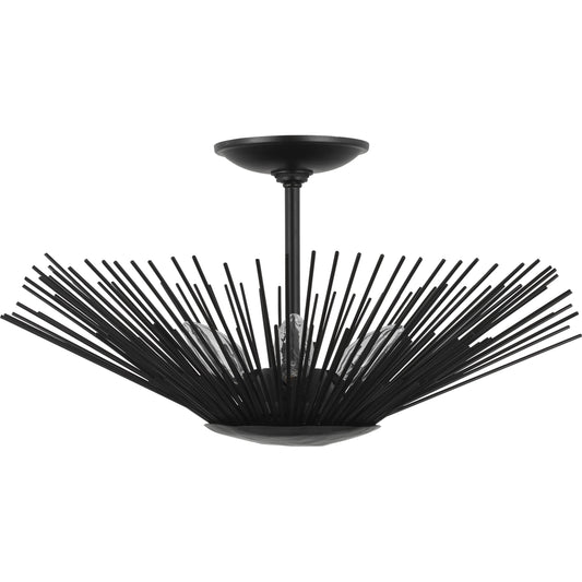 Helios Large Semi-Flush Mount by Visual Comfort & Co.. Made from steel in a unique style.