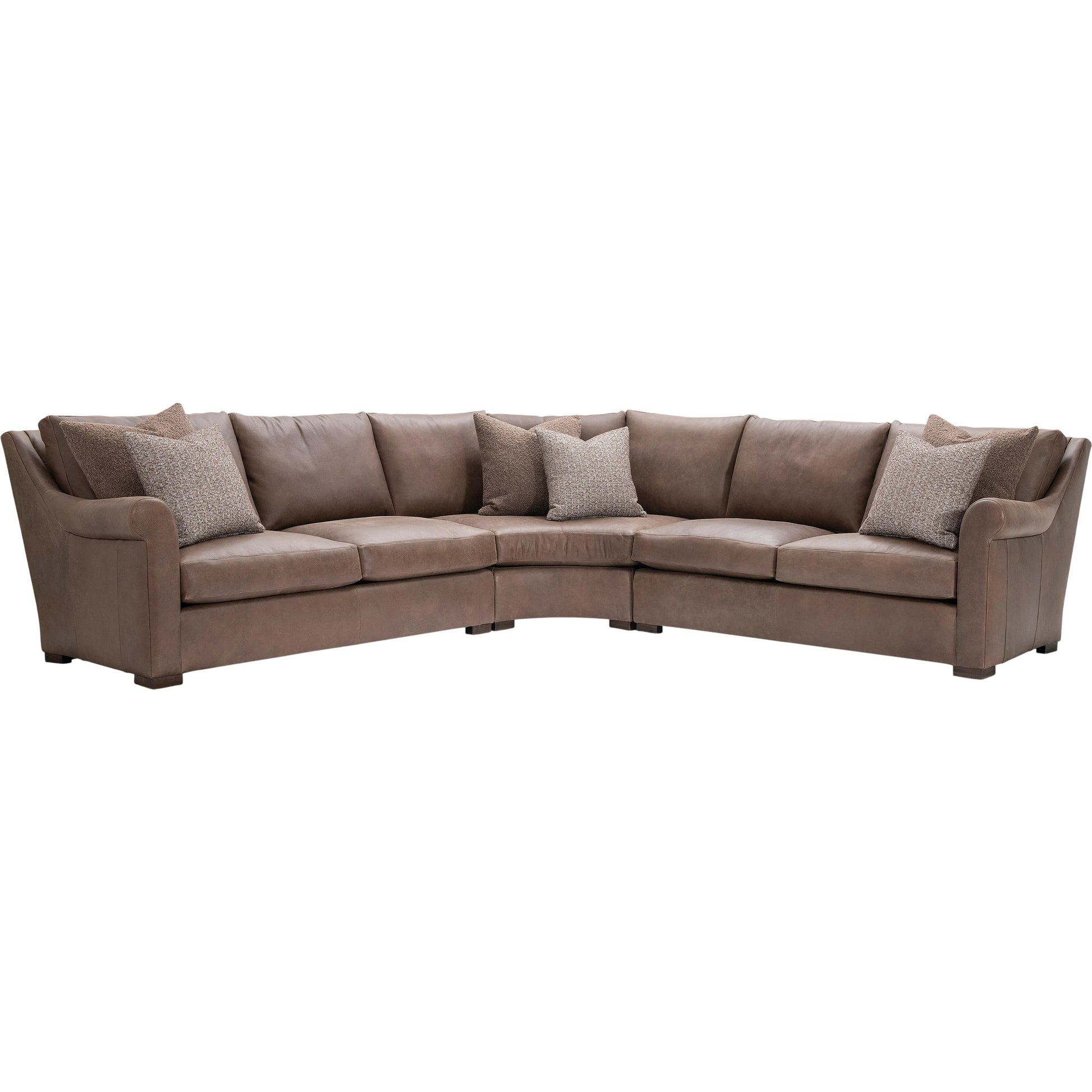 Keirnan 3-PIECE Leather Sectional by Bernhardt. Made from leather in a unique style.