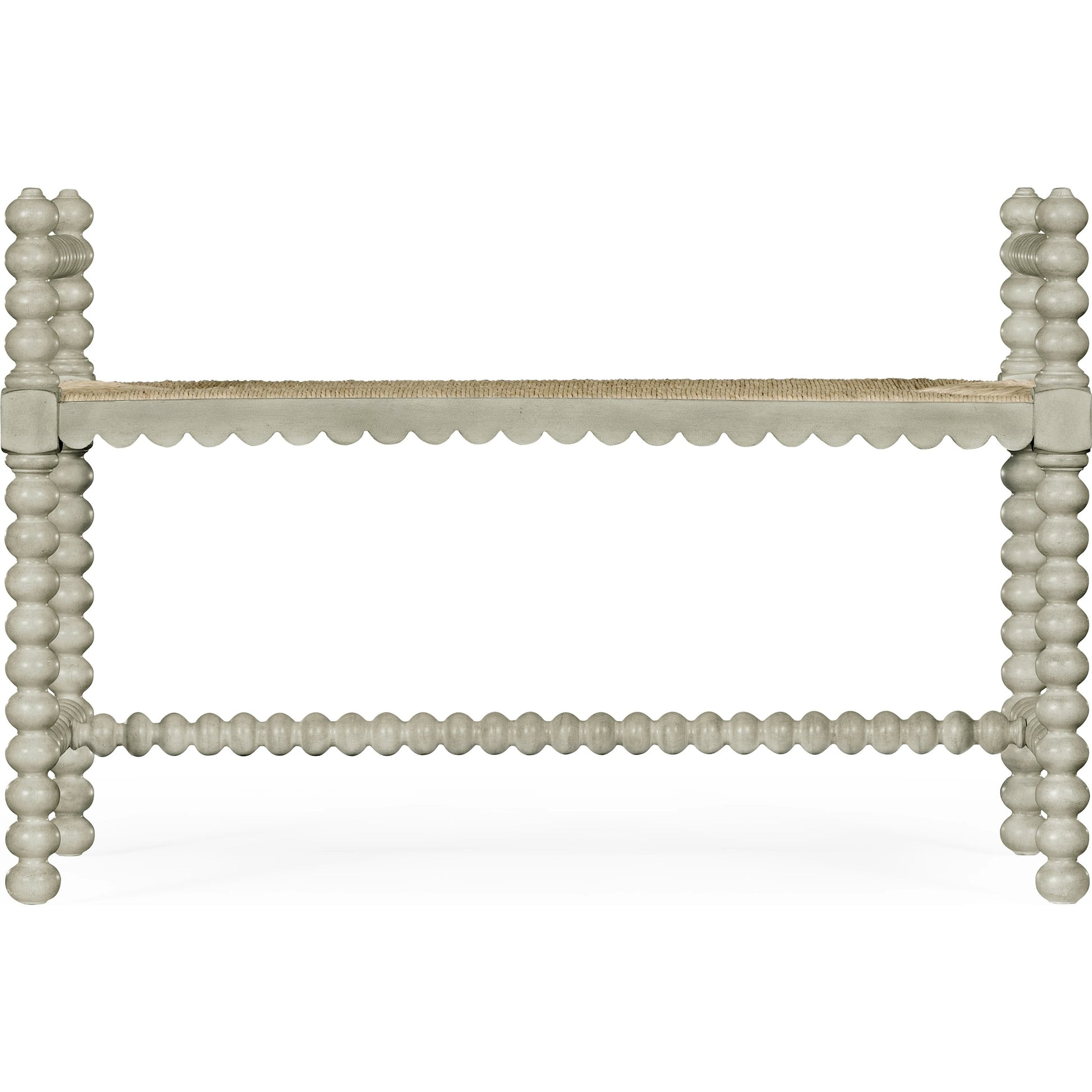 William Yeoward Bellingham Country Grey Single Bench by Jonathan Charles in grey and country gray. Made from acacia in a cottage & farmhouse style.