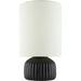 Vadso Accent Linen Shade Table Lamp by Livabliss in glazed. Made from ceramic, linen in a modern style.