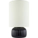 Vadso Accent Linen Shade Table Lamp by Livabliss in glazed. Made from ceramic, linen in a modern style.