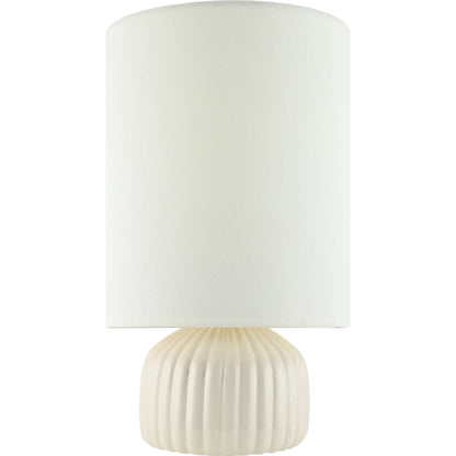 Vadso Accent Linen Shade Table Lamp by Livabliss in glazed. Made from ceramic, linen in a modern style.