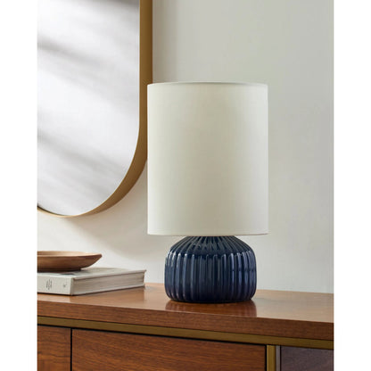 Vadso Accent Linen Shade Table Lamp by Livabliss in glazed. Made from ceramic, linen in a modern style.