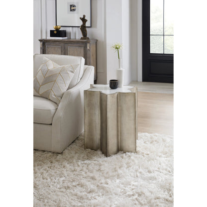 Est La Vie End Table by Hooker Furniture in meringue, jewel. Made from white painted glass in a modern style.