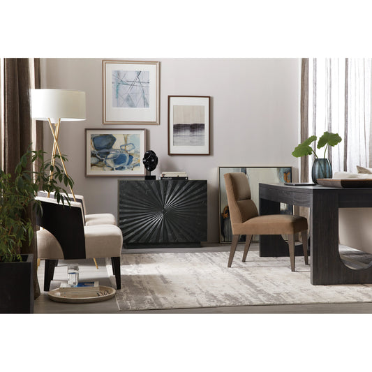 Commerce & Market Writing Desk by Hooker Furniture in black. Made from mindi veneers in a modern style.