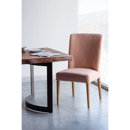 Bent Dining Table by Moe's Home Collection in brown. Made from solid acacia, iron base in a modern style.