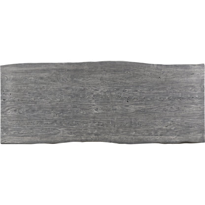 Bent Dining Table by Moe's Home Collection in brown. Made from solid acacia, iron base in a modern style.