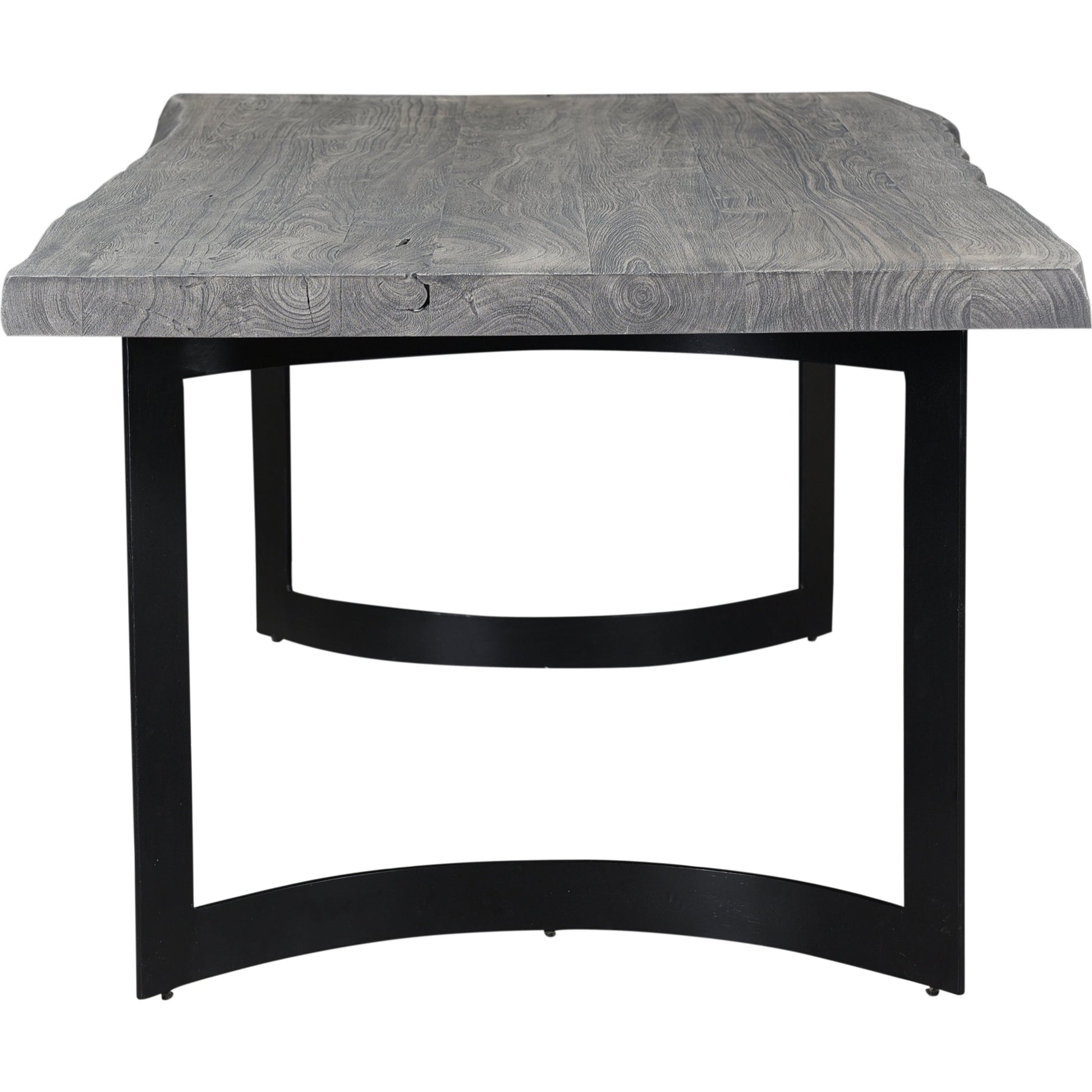 Bent Dining Table by Moe's Home Collection in brown. Made from solid acacia, iron base in a modern style.