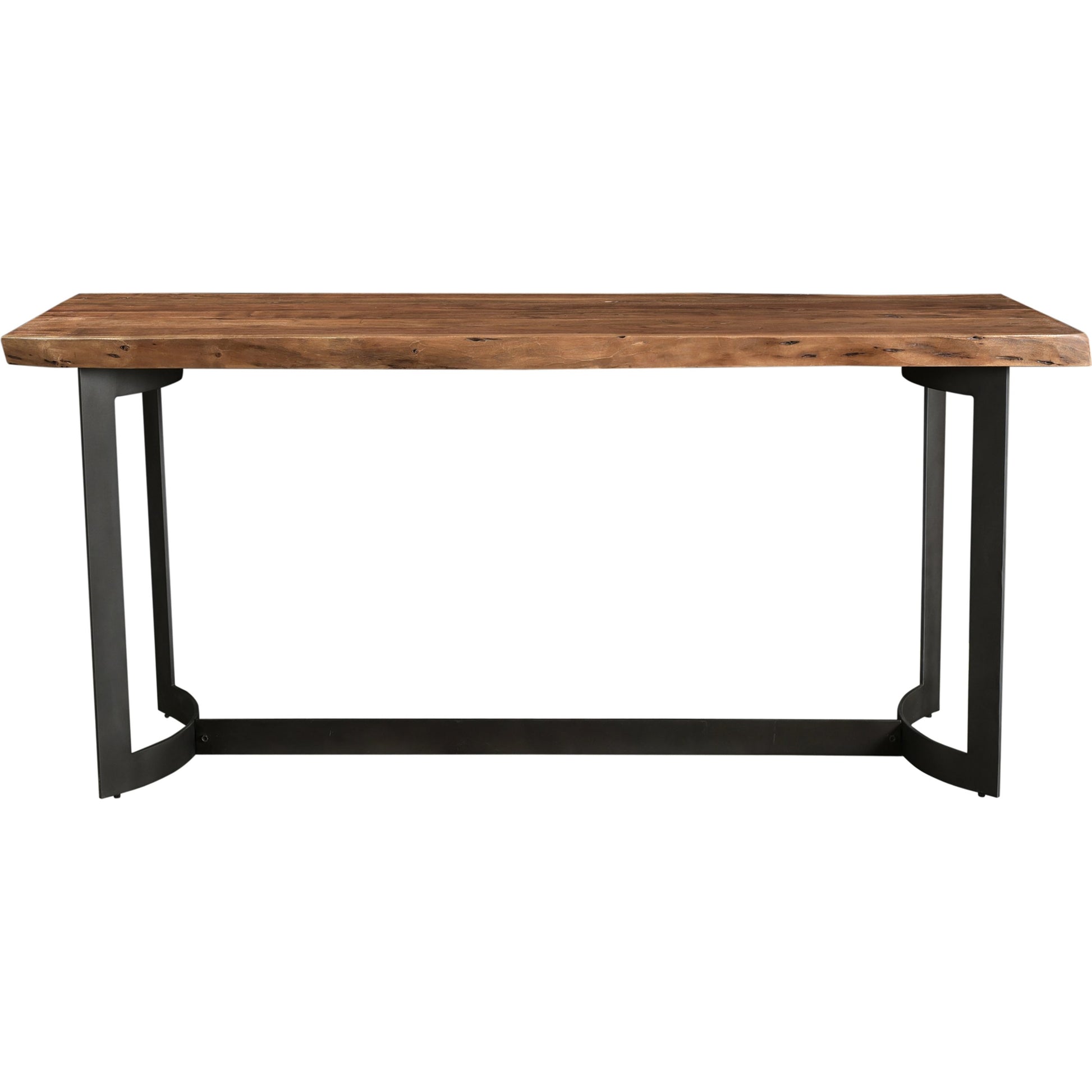 Bent Counter Table by Moe's Home Collection in brown. Made from solid acacia, iron base in a modern style.