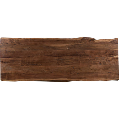 Bent Counter Table by Moe's Home Collection in brown. Made from solid acacia, iron base in a modern style.