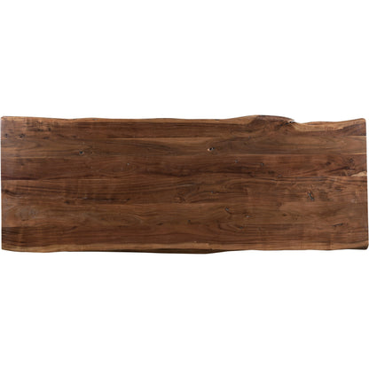 Bent Counter Table by Moe's Home Collection in brown. Made from solid acacia, iron base in a modern style.