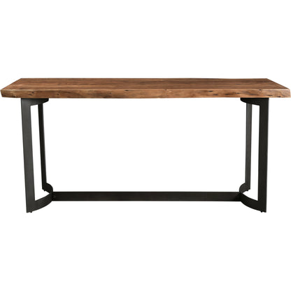 Bent Counter Table by Moe's Home Collection in brown. Made from solid acacia, iron base in a modern style.