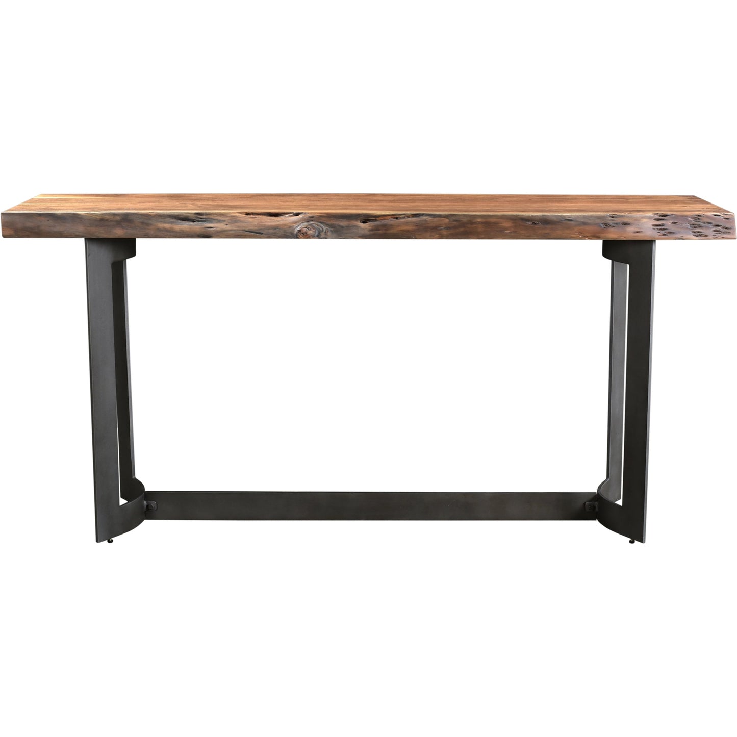 002 SI-2121868 | Additional Silo | Bent Console Table by Moe's Home Collection in brown. Made from solid acacia, iron base in a modern style.