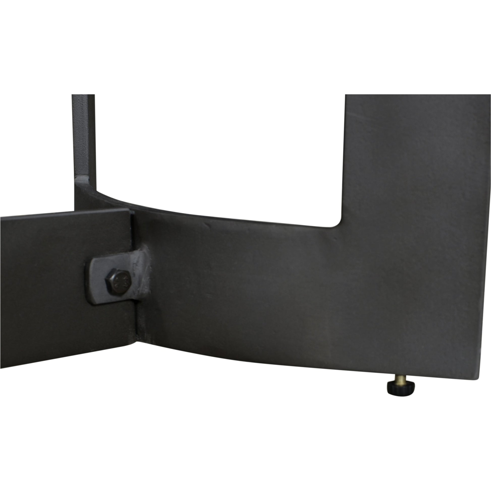 Bent Console Table by Moe's Home Collection in brown. Made from solid acacia, iron base in a modern style.