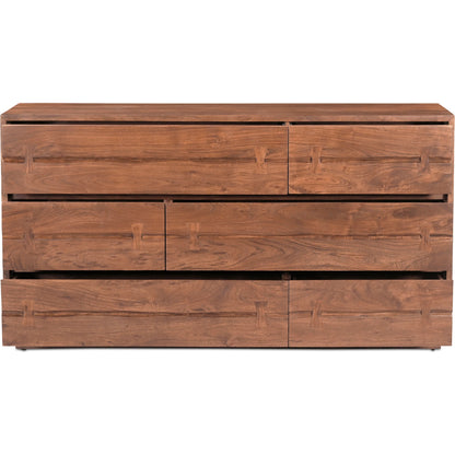 Madagascar Dresser by Moe's Home Collection in brown. Made from solid acacia wood in a eclectic & global style.