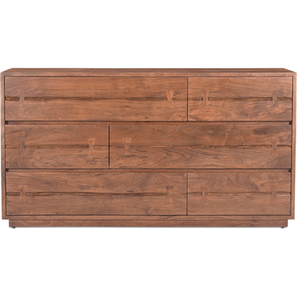 Madagascar Dresser by Moe's Home Collection in brown. Made from solid acacia wood in a eclectic & global style.