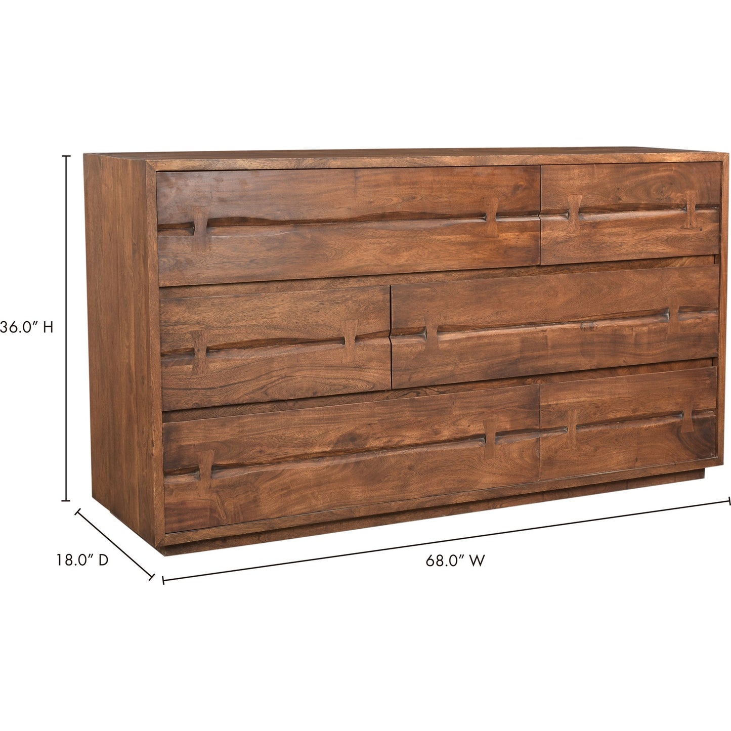 002 S-339752 | Additional Silo | Madagascar Dresser by Moe's Home Collection in brown. Made from solid acacia wood in a eclectic & global style.