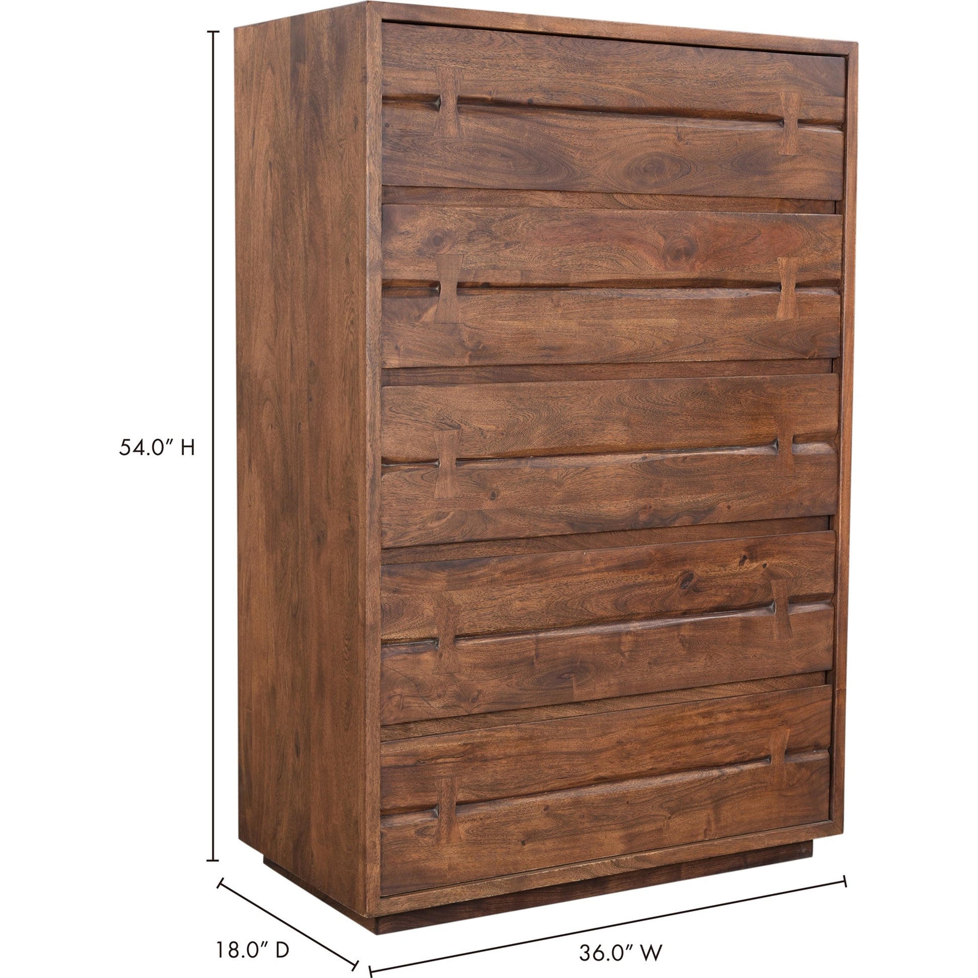 Madagascar Chest by Moe's Home Collection in brown. Made from solid acacia wood in a modern style.
