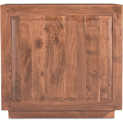 Madagascar Nightstand by Moe's Home Collection in brown. Made from solid acacia wood in a modern style.