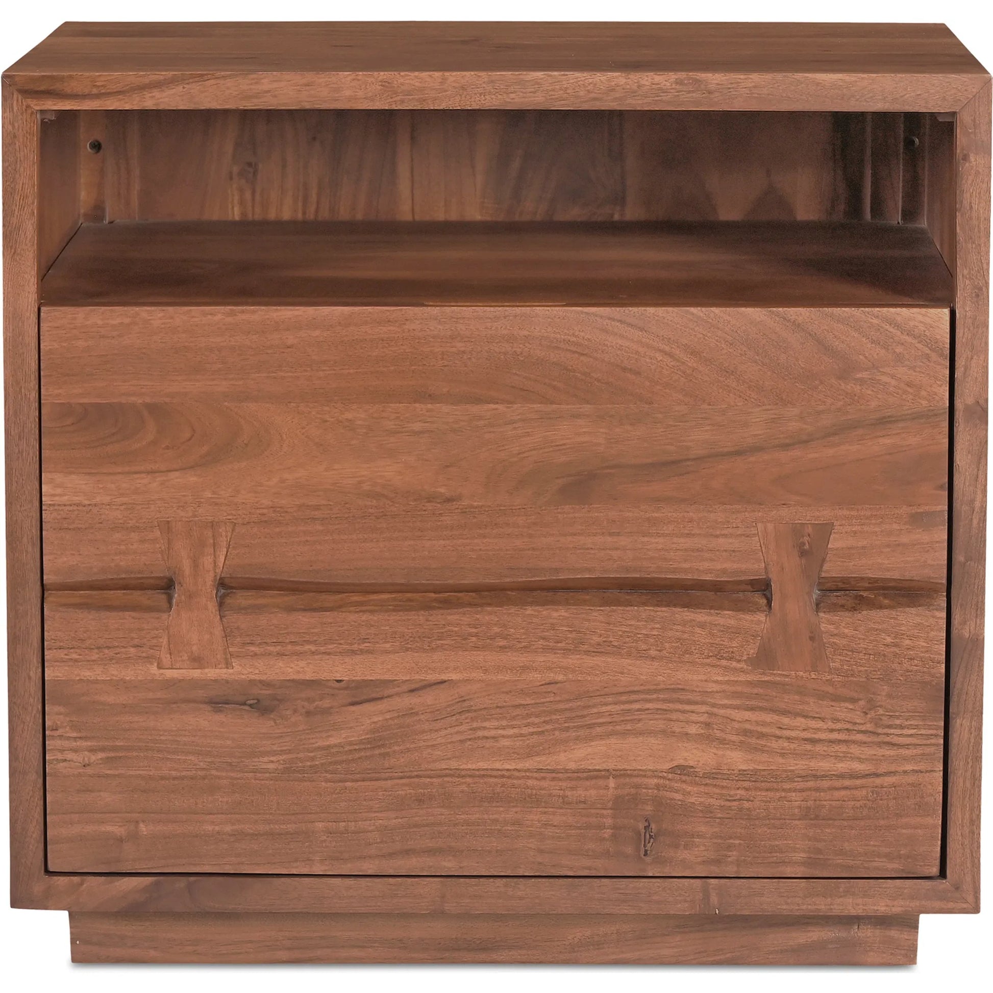 Madagascar Nightstand by Moe's Home Collection in brown. Made from solid acacia wood in a modern style.