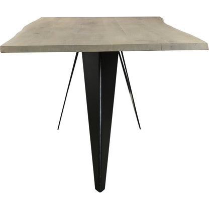 Bird Dining Table by Moe's Home Collection in natural. Made from solid oak, iron base in a modern style.