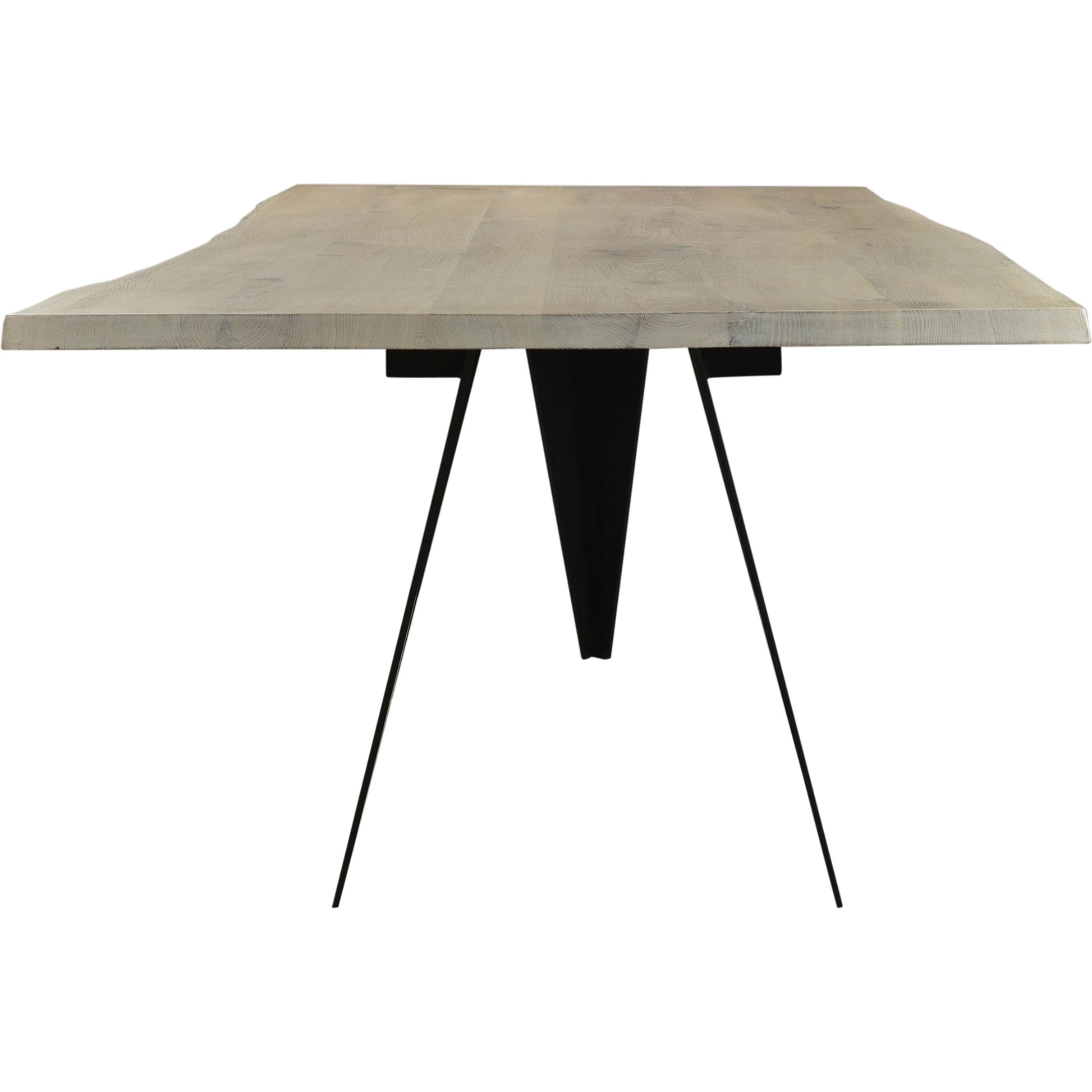 Bird Dining Table by Moe's Home Collection in natural. Made from solid oak, iron base in a modern style.