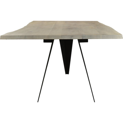 Bird Dining Table by Moe's Home Collection in natural. Made from solid oak, iron base in a modern style.