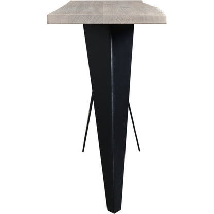 Bird Console Table by Moe's Home Collection in natural. Made from solid oak, iron base in a modern style.