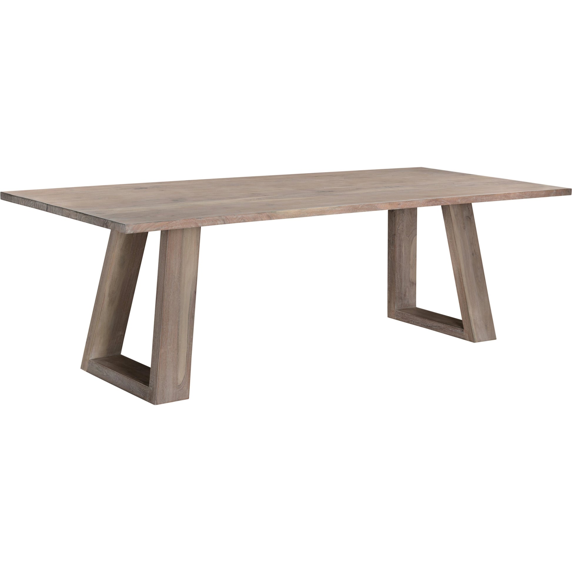 Tanya Dining Table by Moe's Home Collection in light grey. Made from solid acacia in a modern style.