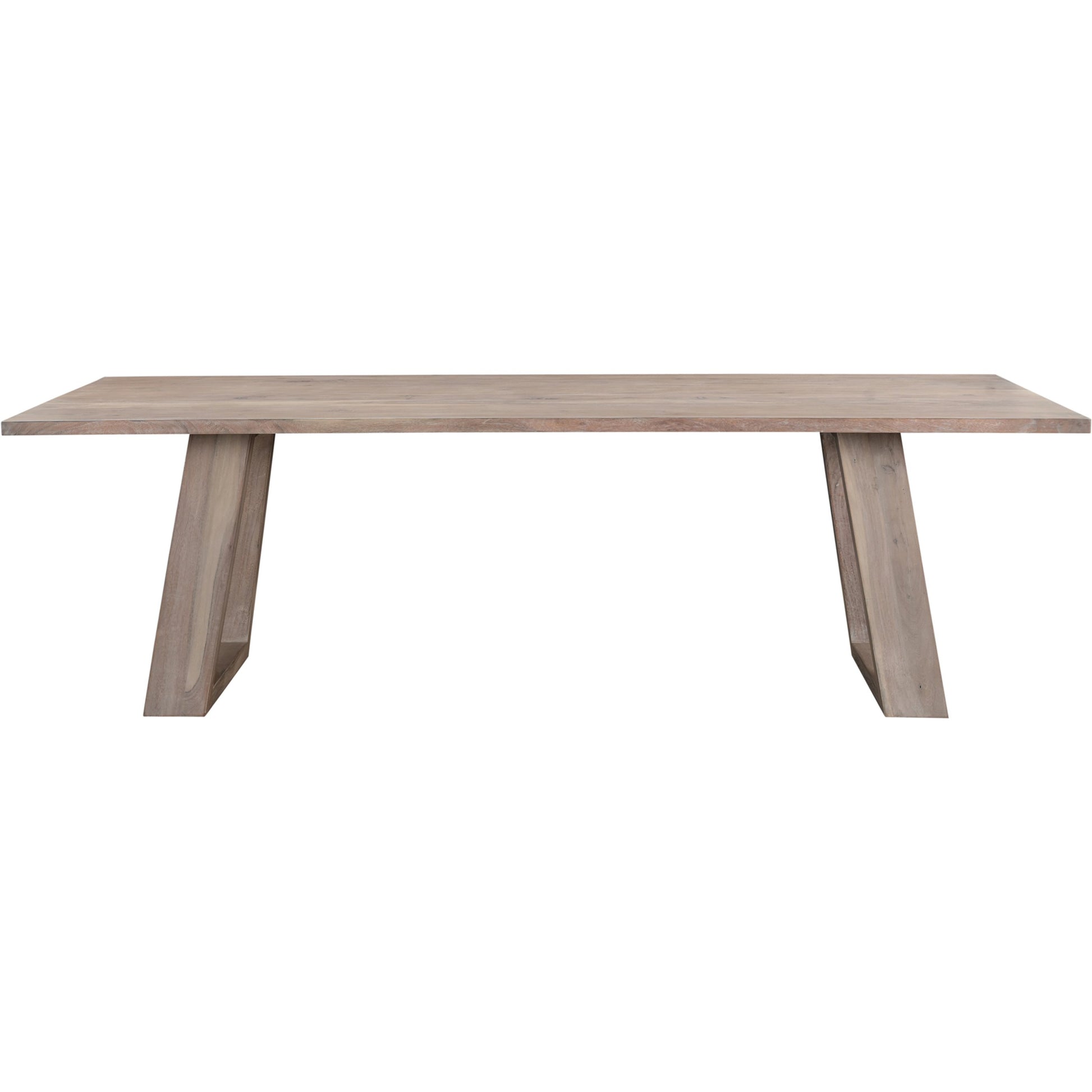 Tanya Dining Table by Moe's Home Collection in light grey. Made from solid acacia in a modern style.