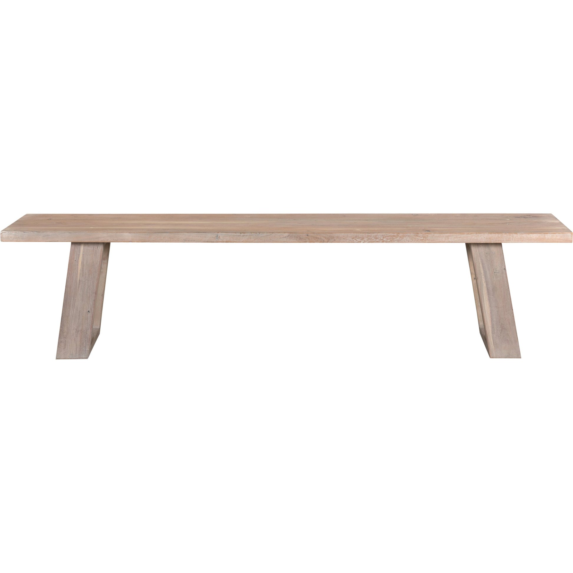 Tanya Bench by Moe's Home Collection in light grey. Made from solid acacia in a modern style.