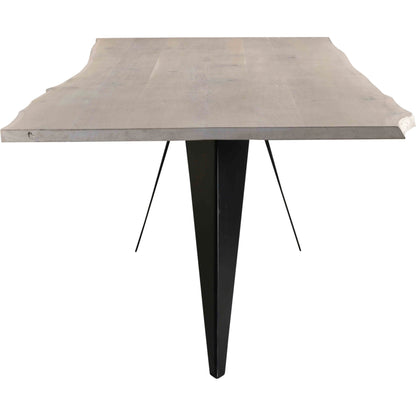 Bird Dining Table by Moe's Home Collection in natural. Made from solid oak, iron base in a modern style.