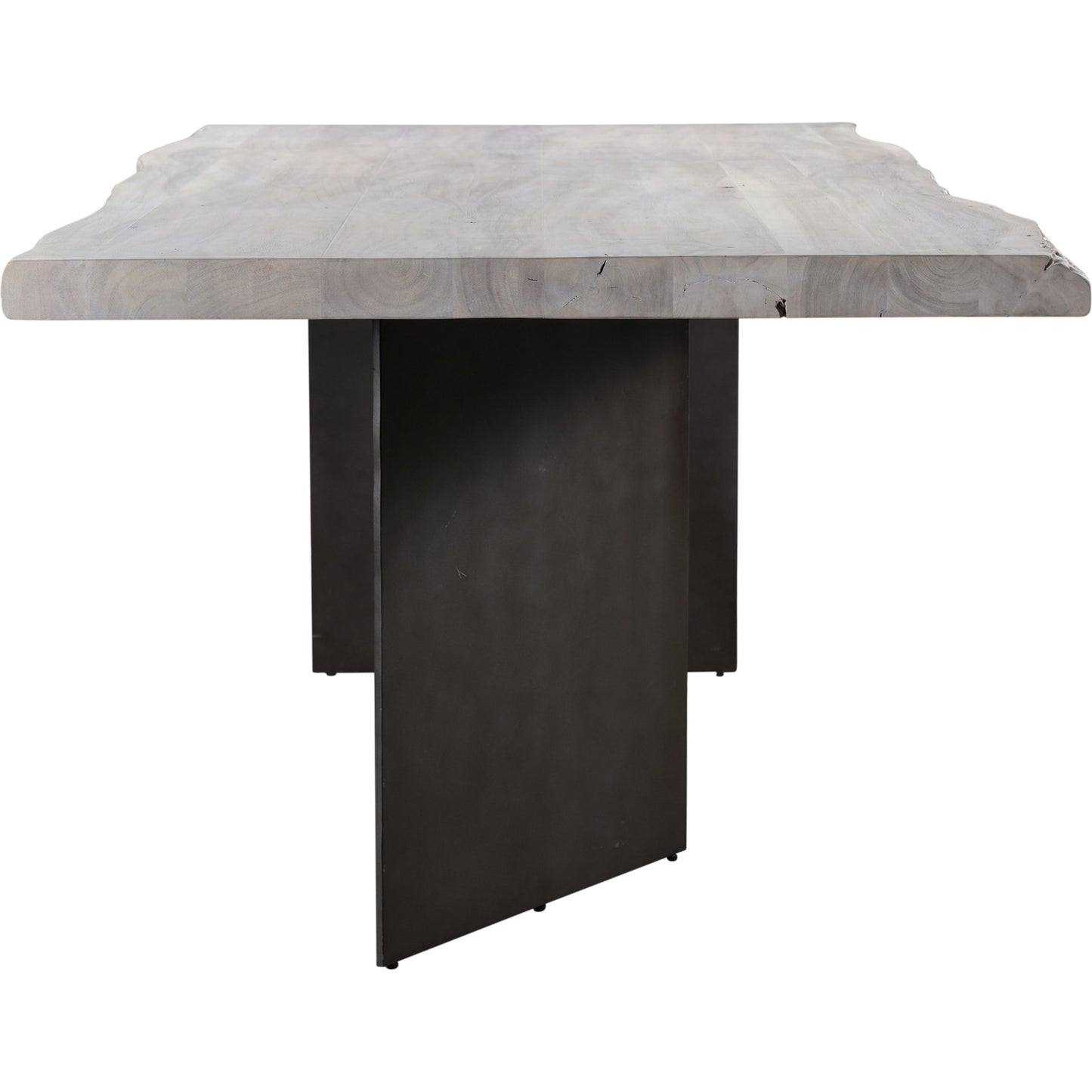 005 SI-2121914 | Additional Silo | Evans Dining Table by Moe's Home Collection in white. Made from solid acacia, iron legs in a modern style.