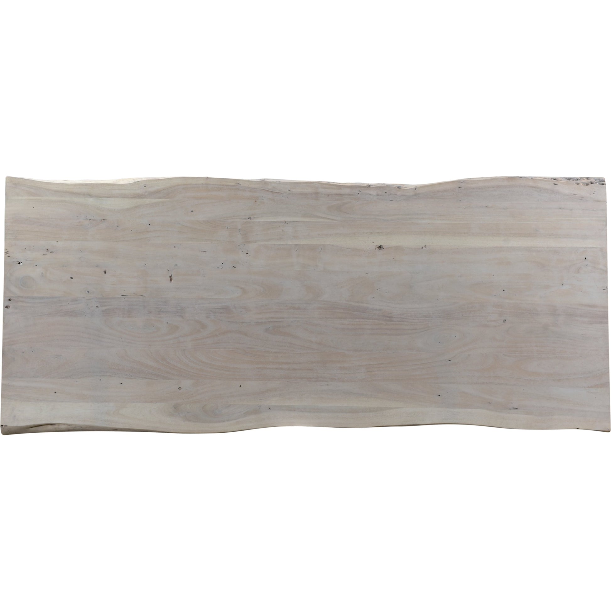 Evans Dining Table by Moe's Home Collection in white. Made from solid acacia, iron legs in a modern style.