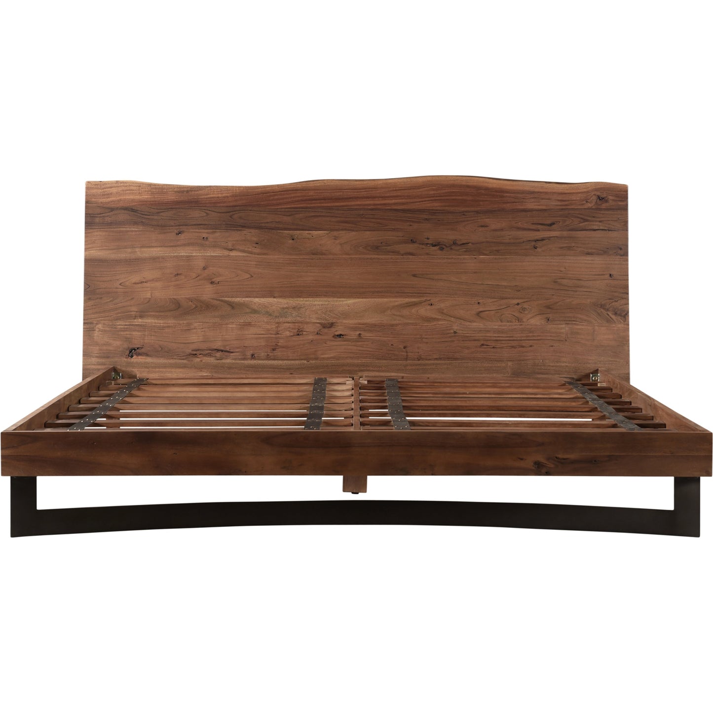 009 SI-2121862 | Additional Silo | Bent Bed by Moe's Home Collection in brown. Made from solid acacia, iron leg, wood slats in a modern style.