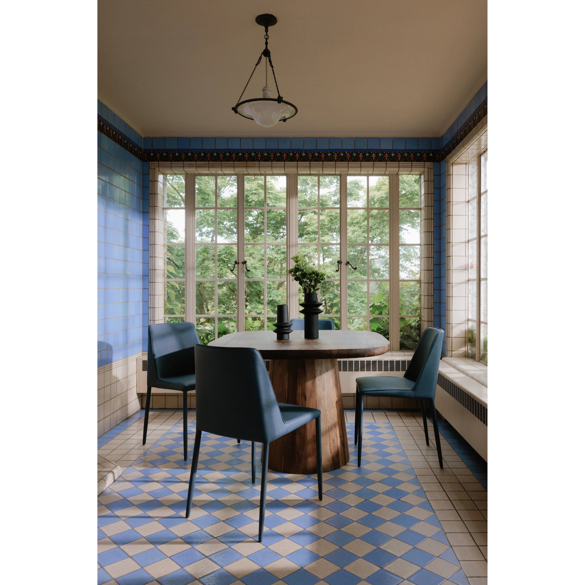 Freed Dining Table by Moe's Home Collection. Made from solid acacia wood in a modern style.