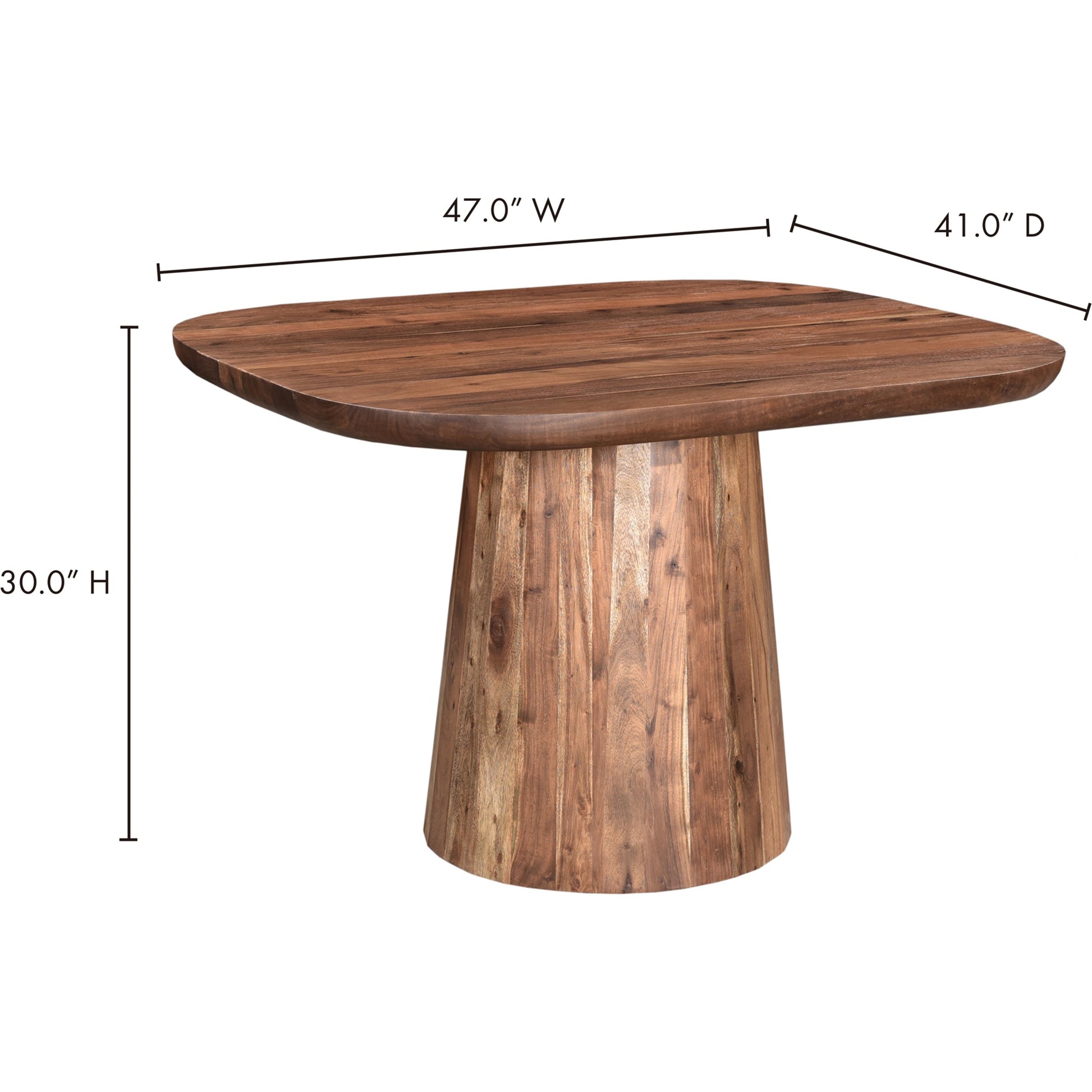 Freed Dining Table by Moe's Home Collection. Made from solid acacia wood in a modern style.