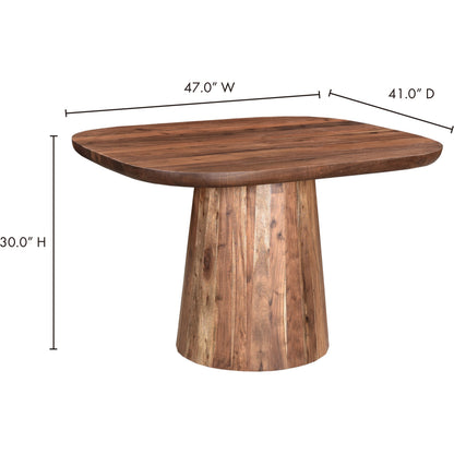 Freed Dining Table by Moe's Home Collection. Made from solid acacia wood in a modern style.