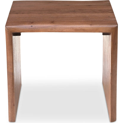 Tyrell Side Table by Moe's Home Collection in brown. Made from acacia wood in a transitional style.