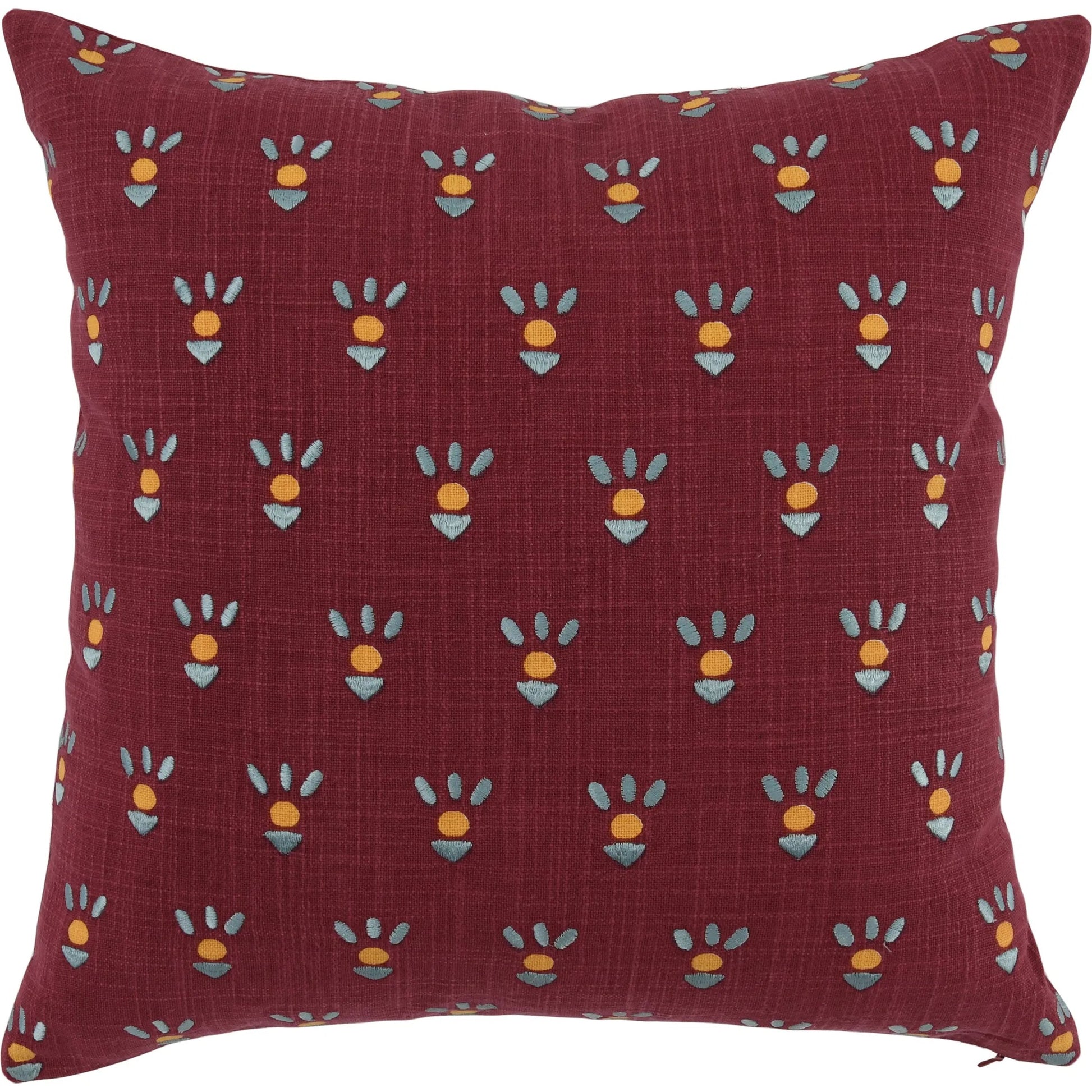 Monica Cotton Fabric Throw Pillow by Villa by Classic Home in red. Made from 100% cotton in a unique style.