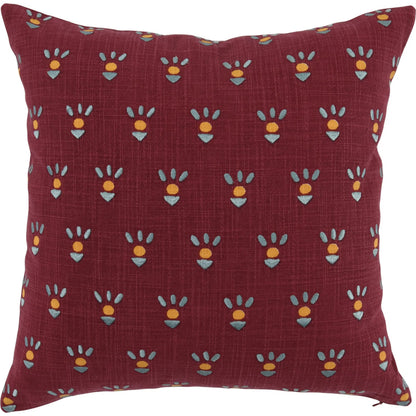 Monica Cotton Fabric Throw Pillow by Villa by Classic Home in red. Made from 100% cotton in a unique style.