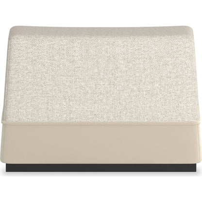 Et Voila Ottoman by Caracole in mottled grey, pumice and dark chocolate. Made from birch in a unique style.