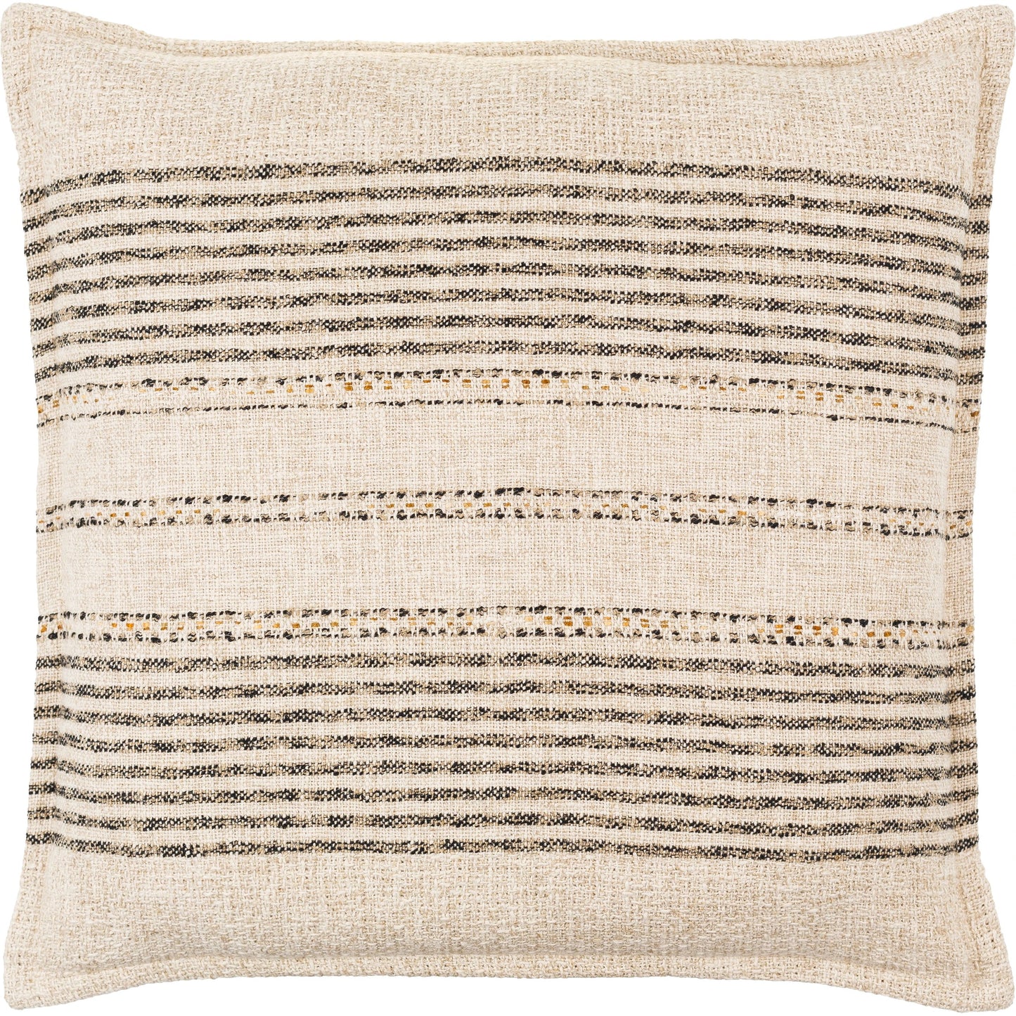 001 SI-2049786,SI-2049787 | Primary Silo | Vendela Pillow - 481611 by Surya in beige, charcoal, cream. Made from front: 56% cotton, 40% linen, 4% polyester, back: 100% cotton in a modern style.