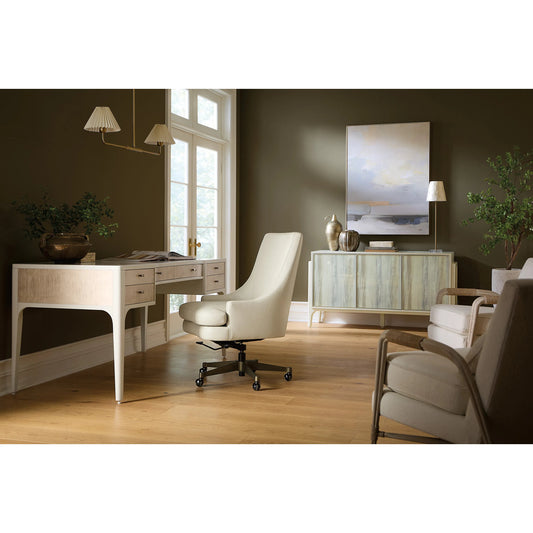 Hera Credenza by Hooker Furniture in whites, creams, beiges and almond white. Made from unique in a unique style.