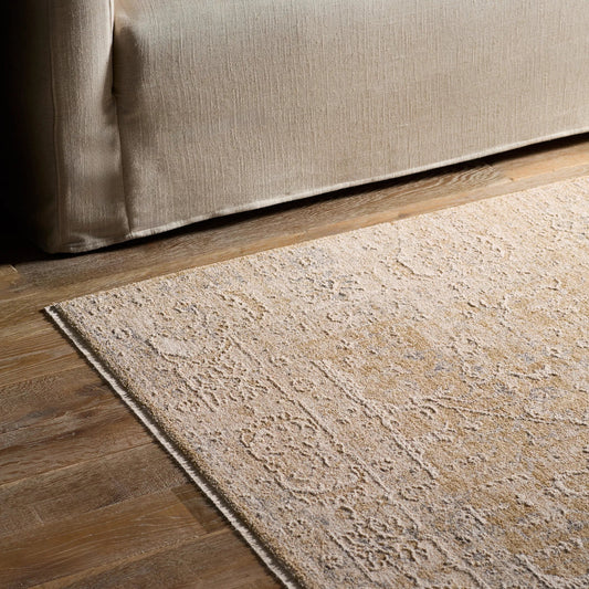 Vekhea VEK01 Rug by Jaipur Living in tan, beige, ivory, white. Made from 100% polyester in a unique style.