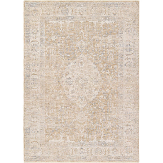 Vekhea VEK01 Rug by Jaipur Living in tan, beige, ivory, white. Made from 100% polyester in a unique style.