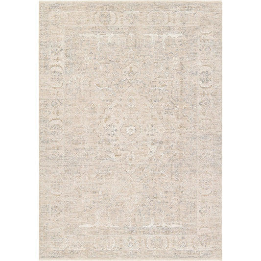 Vekhea VEK02 Rug by Jaipur Living in ivory, white, yellow, gold. Made from 100% polyester in a unique style.